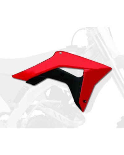 Ouies Radiateur Moto POLISPORT Ouïes de radiateur POLISPORT couleur origine 17 rouge/noir Honda CRF450R/RX