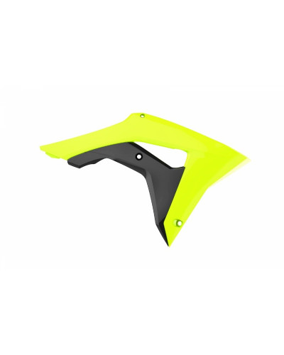 Ouies Radiateur Moto POLISPORT Ouïes de radiateur POLISPORT jaune fluo Honda CRF450R