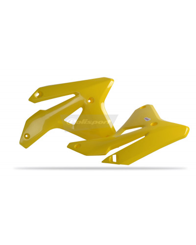 Ouies Radiateur Moto POLISPORT Ouïes de radiateur POLISPORT jaune Suzuki RM-Z450