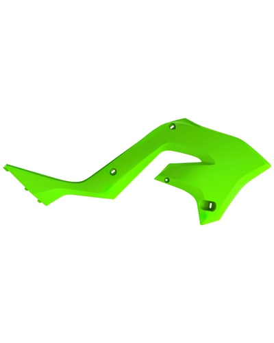 Ouies Radiateur Moto POLISPORT Ouies de radiateur POLISPORT Lime Green Kawasaki KX450