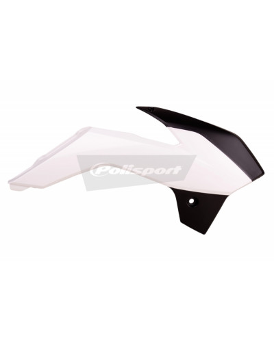 Ouies Radiateur Moto POLISPORT Ouïes de radiateur POLISPORT noir/blanc KTM SX85