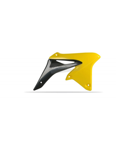 Ouies Radiateur Moto POLISPORT Ouïes de radiateur POLISPORT noir/jaune Suzuki RM-Z250