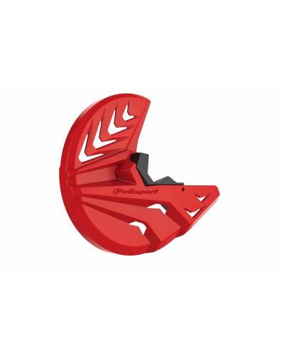 Protège Fourche Moto POLISPORT Protection de bas de fourche + disque POLISPORT rouge Honda CRF450/250R