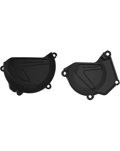 Plastiques Accessoires Moto POLISPORT Protections de carters d'embrayage et d'allumage POLISPORT noir - Yamaha YZ250