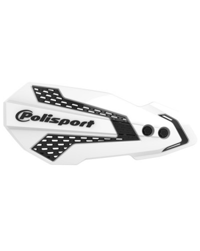 Protège Main Moto POLISPORT Protèges mains MX Flow (2 kits de montage) BLANC/NOIR