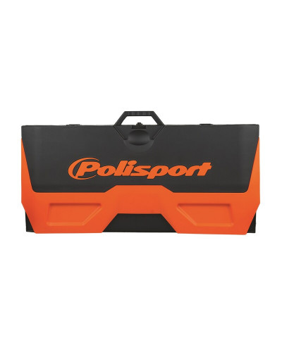 Tapis Paddock Moto POLISPORT Tapis récupérateur pliable POLISPORT Bike Mat bicolore orange/noir