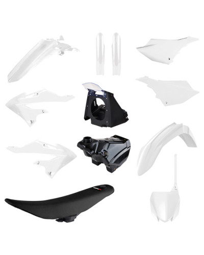 Kit Plastique Moto POLISPORT YAM MX Restyling KIT YZ125/250 (2002>2021) 22' BLANC