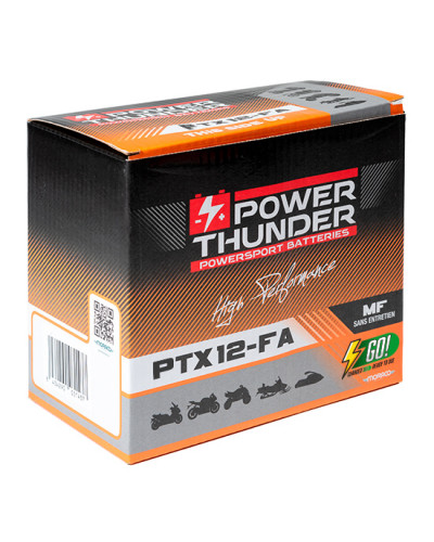 Batterie Moto POWER THUNDER BATTERIE POWER-THUNDER PTX12 (FA)