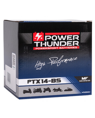 Batterie Moto POWER THUNDER BATTERIE POWER-THUNDER PTX14-BS Batterie Moto POWER THUNDER BATTERIE POWER-THUNDER PTX14-BS