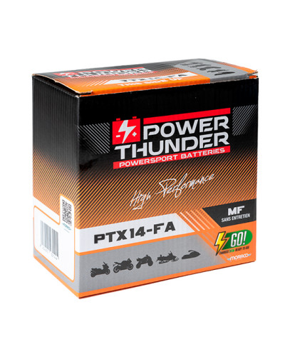 Batterie Moto POWER THUNDER BATTERIE POWER-THUNDER PTX14 (FA) Batterie Moto POWER THUNDER BATTERIE POWER-THUNDER PTX14 (FA)