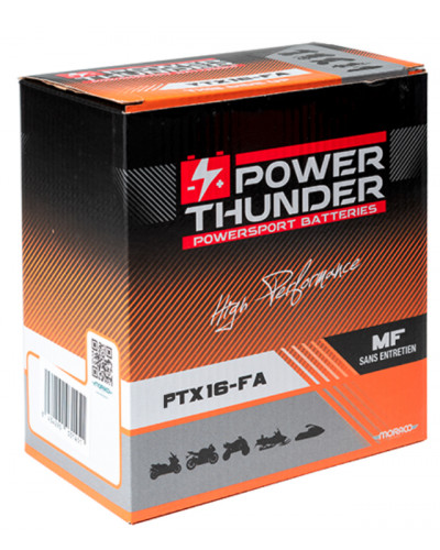 Batterie Moto POWER THUNDER BATTERIE POWER-THUNDER PTX16-FA (FA) Batterie Moto POWER THUNDER BATTERIE POWER-THUNDER PTX16-FA (FA)