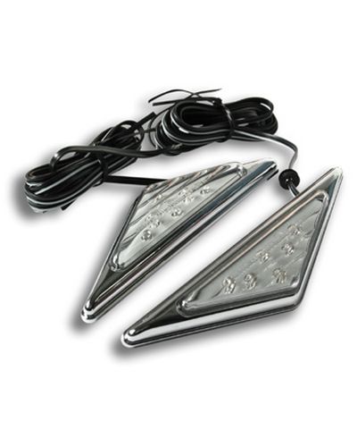 POWY Clignotant Triangle - 6 Leds Orange - Homologué Pour Carenage