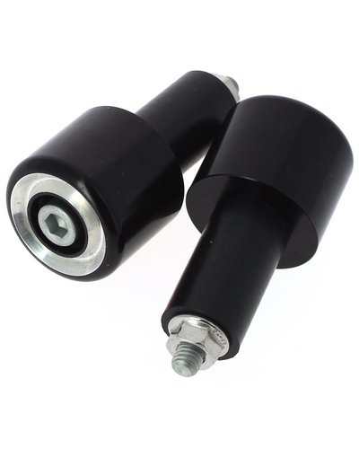 Embouts Guidon Moto POWY Embout de Guidon PLUGS NOIR