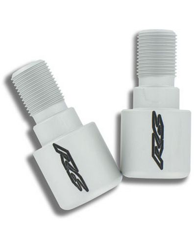 Embouts Guidon Moto POWY Embout guidon gravé R6 ARGENT