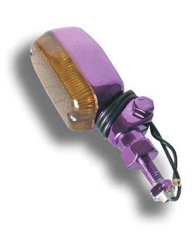 Clignotants Moto POWY Mini Violet Anodisé