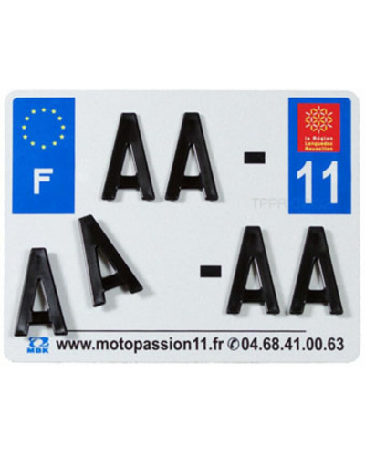 PLAQUE D'IMMATRICULATION PPI Plaques d'immatriculation aluminium PPI pré-percées - SIV 210x130  département 24 - 10 pièces