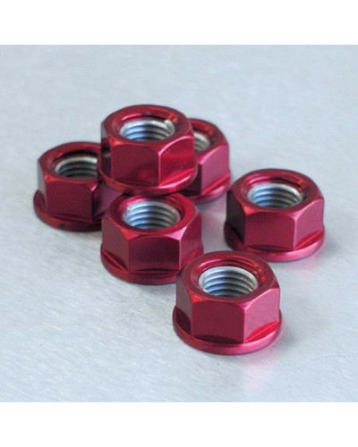 Visserie Moto Standard PRO BOLT Ecrou de couronne M10X1 25 Pro-bolt alu rouge par 6