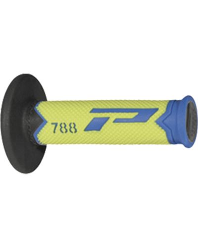 Poignée Scooter Cross / Tout Terrain Progrip Poignées Progrip 788 - MX - Triple densité bleu clair -jaune fluo-noir