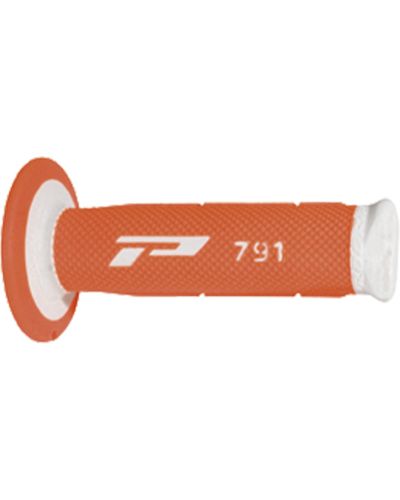 Guidon Moto PROGRIP Poignées Progrip 791 - MX - Double densité blanc-orange fluo Guidon Moto PROGRIP Poignées Progrip 791 - MX - Double densité blanc-orange fluo