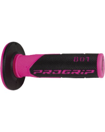 Poignée Scooter Cross / Tout Terrain PROGRIP Poignées Progrip 801 - MX - Double densité fuchsia fluo-noir