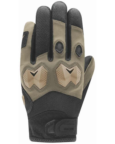 Gants Moto Été RACER été Blocks D3o sable