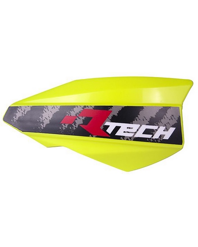 Protège Main Moto RACETECH Coque de protège-mains RACETECH Vertigo jaune fluo  E-Bike