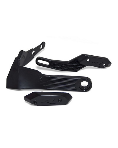 Protège Main Moto RACETECH Kit barre de protection RACETECH protège-mains HP3 Adventure noir