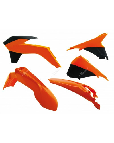 Kit Plastique Moto RACETECH Kit plastique RACETECH couleur origine (2014) orange/noir KTM