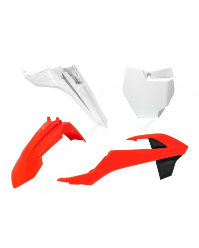 Kit Plastique Moto RACETECH Kit plastique RACETECH couleur origine (2016) orange/blanc KTM SX65