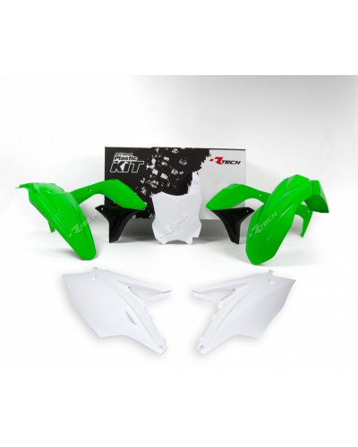 Kit Plastique Moto RACETECH Kit plastique RACETECH couleur origine (2016) vert/blanc Kawasaki KX450F