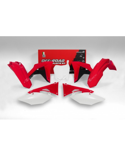 Kit Plastique Moto RACETECH Kit plastique RACETECH couleur origine (2017) rouge/noir/blanc Honda CRF450RX