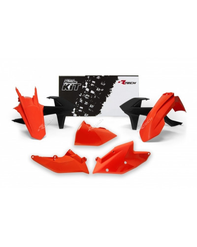 Kit Plastique Moto RACETECH Kit plastique RACETECH couleur origine (2018) rouge/blanc/noir KTM