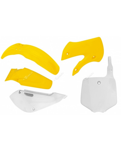 Kit Plastique Moto RACETECH Kit plastique RACETECH couleur origine jaune/blanc Suzuki RM65
