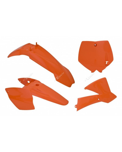 Kit Plastique Moto RACETECH Kit plastique RACETECH couleur origine orange KTM SX65