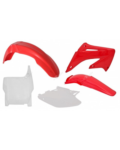 Kit Plastique Moto RACETECH Kit plastique RACETECH couleur origine rouge/blanc Honda CR125R/250R