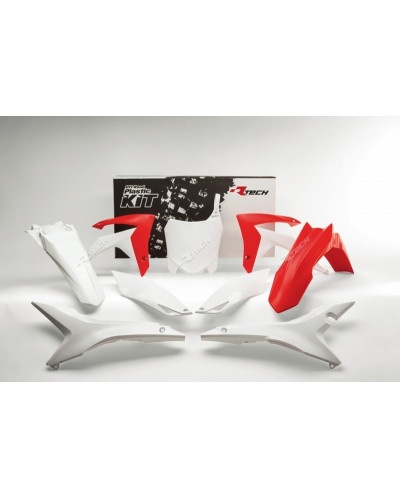 Kit Plastique Moto RACETECH Kit plastique RACETECH couleur origine rouge/blanc Honda CRF250/450R