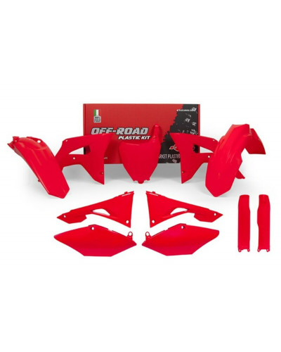 Kit Plastique Moto RACETECH Kit plastique RACETECH fluo rouge Honda CRF250R & CRF450R
