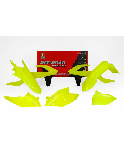 Kit Plastique Moto RACETECH Kit plastique RACETECH jaune fluo KTM EXC/EXC-F