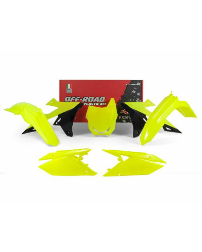 Kit Plastique Moto RACETECH Kit plastique RACETECH jaune fluo/noir Suzuki RM-Z450