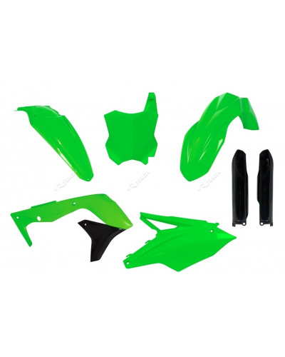 Kit Plastique Moto RACETECH Kit plastique RACETECH vert fluo Kawasaki KX450F