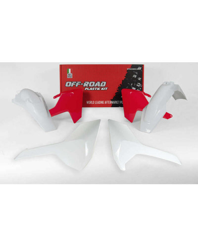 Kit Plastique Moto RACETECH Kit plastique RACETECH vintage blanc/rouge Husqvarna