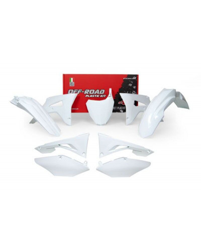 Kit Plastique Moto RACETECH Kit plastiques RACETECH - blanc Honda CRF