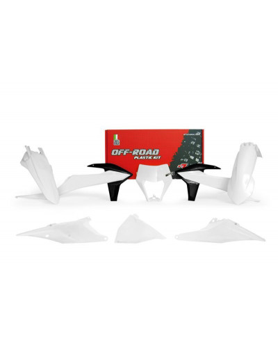 Kit Plastique Moto RACETECH Kit plastiques RACETECH blanc/noir KTM