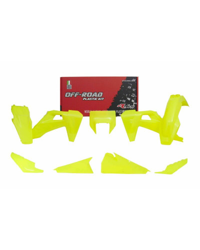 Kit Plastique Moto RACETECH Kit plastiques RACETECH jaune fluo Husqvarna