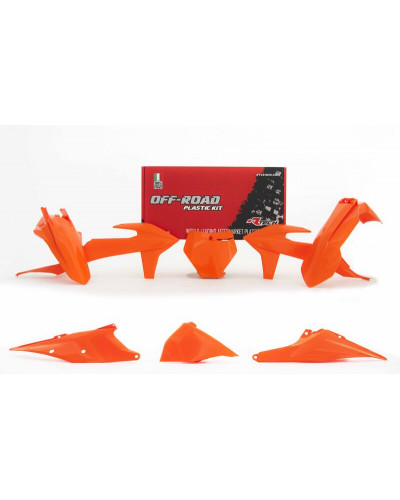 Kit Plastique Moto RACETECH Kit plastiques RACETECH orange - KTM