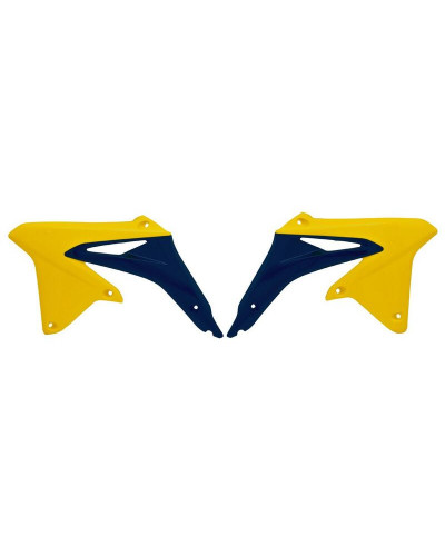Ouies Radiateur Moto RACETECH OUIES DE RADIATEUR JAUNES/BLEUES POUR SUZUKI RM-Z450 2008-10