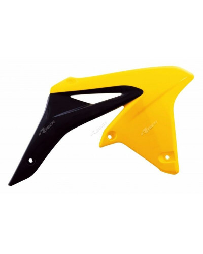 Ouies Radiateur Moto RACETECH Ouïes de radiateur RACETECH couleur origine (2016) jaune/noir Suzuki RM-Z250