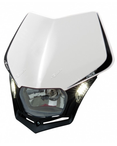 Plaque Phare Moto RACETECH Plaque phare RACETECH V-Face Led blanc