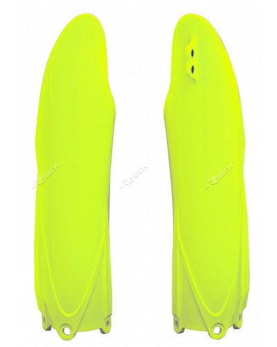 Protège Fourche Moto RACETECH Protections de fourche RACETECH jaune fluo Yamaha