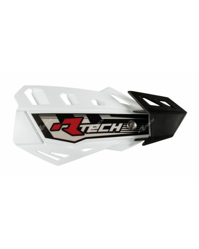 Protège Main Moto RACETECH Protège-mains RACETECH FLX blanc réglable